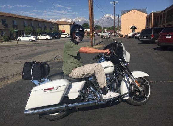 According to camera roll , Bishop CA on a 3 wk Harley roadtrip heading back towards LAS, tgat was a good road trip that 