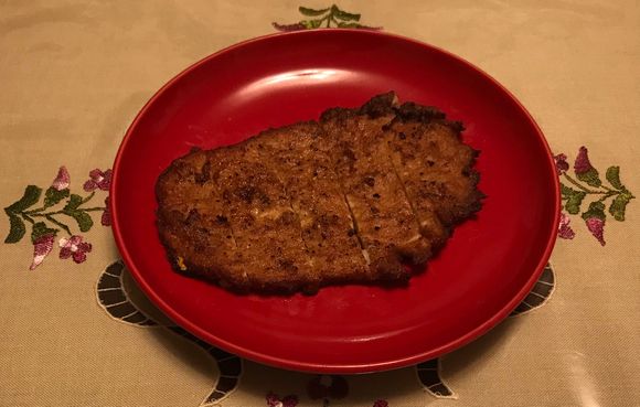 Fried pork which came with the fried rice