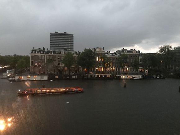 View to the west during a thunderstorm from the livingroom 