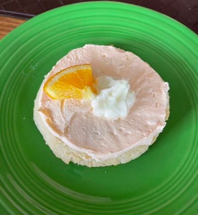 Orange Julius cookie from Crumbl. Today is my partner’s boss’s birthday. He asked me to make her some cookies I bake that she really likes. So, she sent home this - regifted!  Really good. 