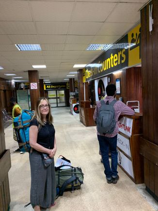 A queue of one an hour before take off 