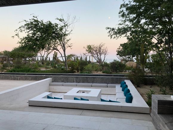 Fire-pit on our patio from the lowest level King Plunge Pool Suite. (Patio shared with two other rooms, which has not been an issue. We have our own private outdoor jacuzzi as well.)