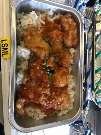 Regular meal - spicy fish on rice