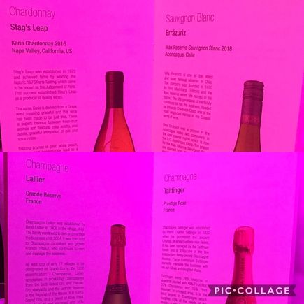 Red wine & champagne menu - no idea why I didn't take a pic of the reds & the rest .. 