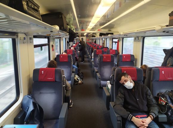 I find the comfort of 1st class on Swiss trains to be better than that on German trains but there's not much in the way of service 