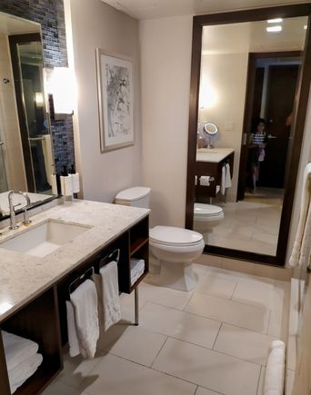 Bathroom facilities in the Intercontinental Times Square 