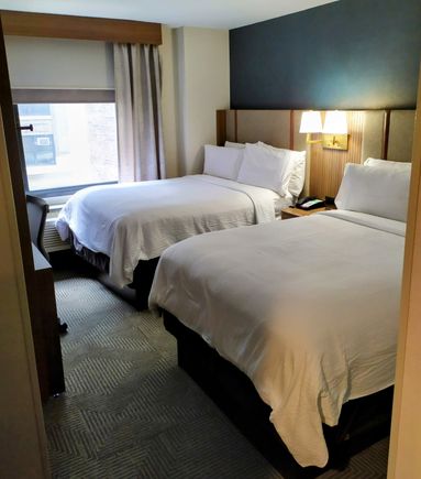 My room in the Holiday Inn on West 43rd Street was ok, but it was really tight for space in there 