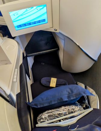 A view of my seat looking down from a standing position 