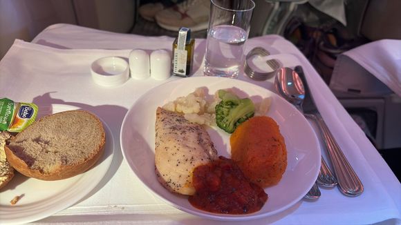Chicken with sweet potato mash