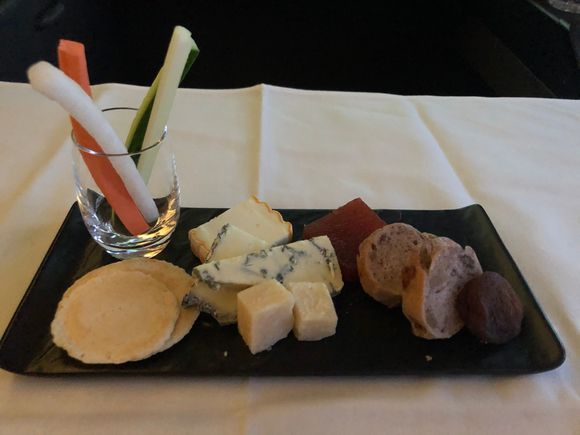 I asked for the cheese and truffle omlette next, but there was a miscommunication and I ended up with the cheese plate... I originally intended to just nibble at it while waiting for the other food but the two Blue cheeses in particular were really good and I ended up eating most of them.