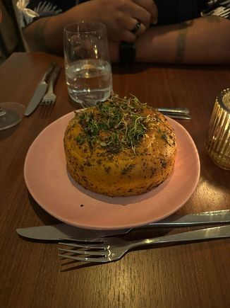 Celebration Bread from the dinner menu