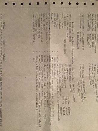 Avis printout