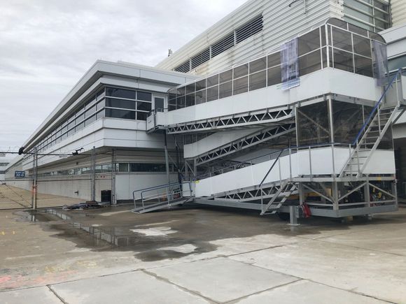 Portable Ramp located near M1/M2. 
