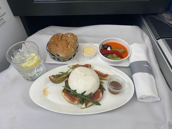 Nothing says classy as much as a ball of mozzarella and a plastic pot of glupp for dressing!