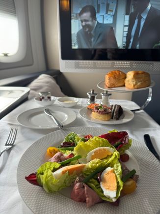 Beef salad, in exchange for the sweet pastries I was allergic to