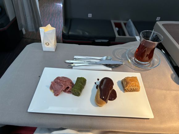 What my dessert course typically looks like during trolley service