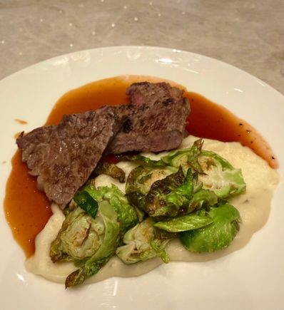 Strip-loin - great flavors but should have been served hotter. 