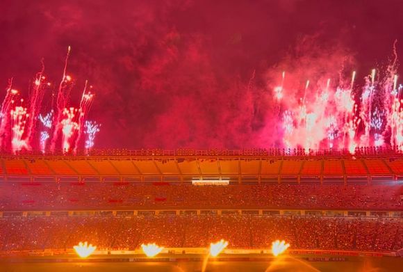 Halftime fireworks show!