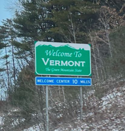 Proof of making it to Vermont, even if only for a short bit to get some food and then turn around and head back to New Hampshire. 