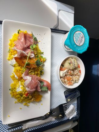 I don’t think we have a photo of the Parma ham and couscous yet so here it is… band 3 lunch. 