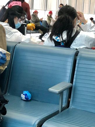 A couple of gals in FULL PPE.

Flight 2021
ORD - SFO 737-900 Seat 1E
2:30PM - 5:14PM Skewed
2:25PM - 4:57PM Actual 