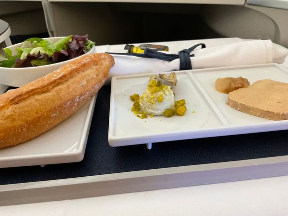 The foie gras was quite tasty. 