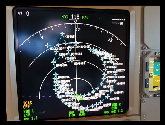 Navigation Display from the cockpit.