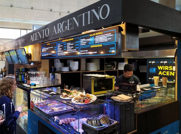 The Argentinian food stall where I ate in the Markthalle in Basel