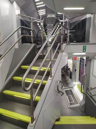 New rolling stock and interiors on the train from Domodossola to Milan 