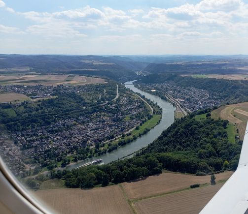 This is actually the Moselle, with Winningen village below to the left