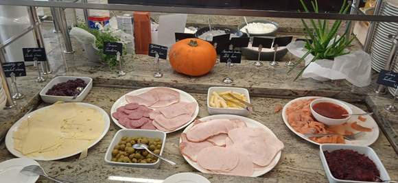 Smoked salmon at category 1. Also at cat 1 Rouen France every day ( and on some days at Krakow Hyatt cat 1)