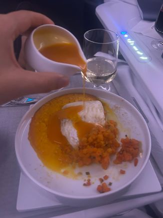 Cod with curried carrot 