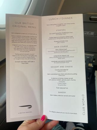 Main meal BA285
