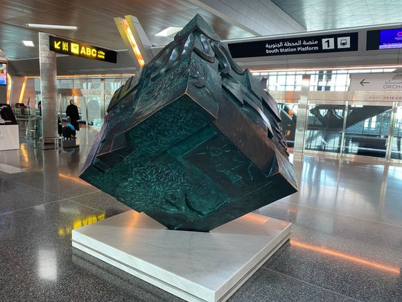 Art display at Hamad