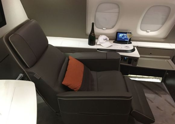 1F when turned around and fully reclined.