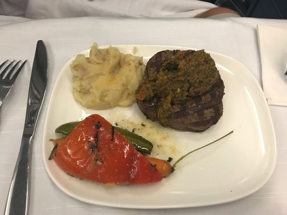 Main course: Beef tenderloin with BBQ salsa