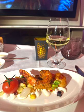Tiger Prawn & scallop starter - excellent 