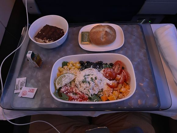 Tampa to Minneapolis pre order. Not spicy at all. Tiramisu! 