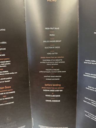 Menu KUL - SYD
