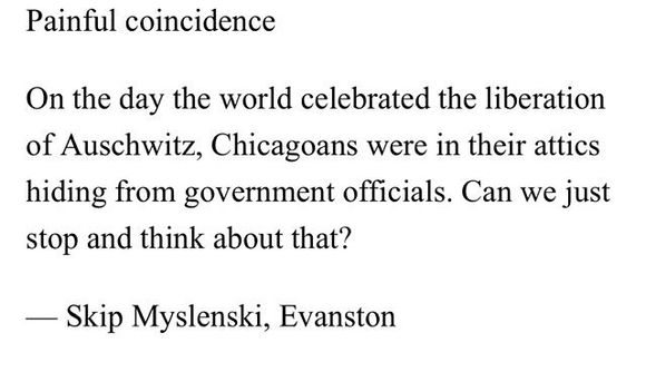 Letter to the editor in today’s Chicago Tribune. 
