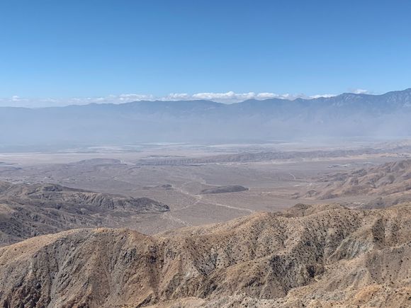 Keys View:  The Coachella Valley with Palm Springs and the San Andreas Fault with San Jacinto in the back. 