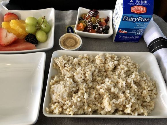 Steel cut oatmeal with fruit