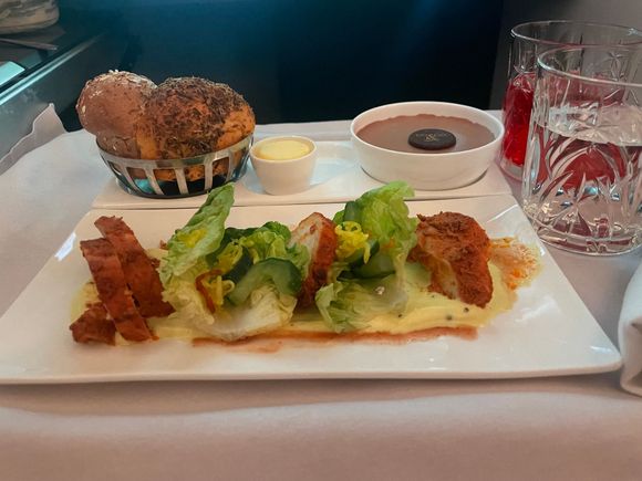 Really enjoyed this tikka chicken starter for the snack. 