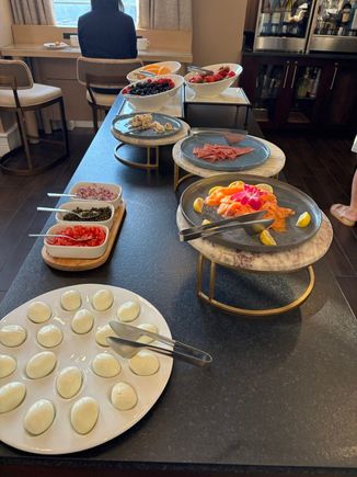 Club breakfast spread