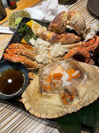 Steamed crab