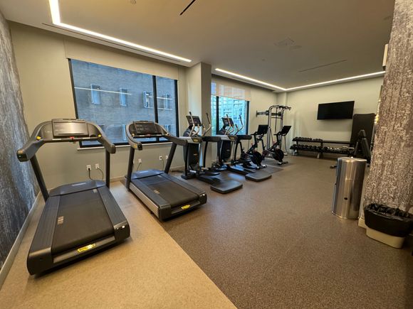 Gym was small but sufficient.