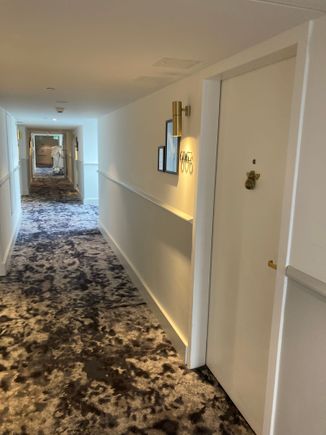 Hotel corridor to room #606 