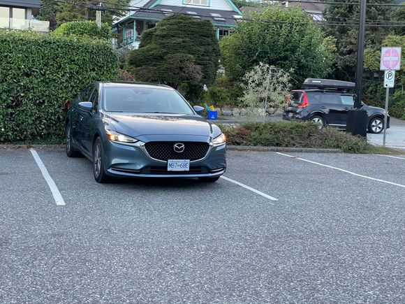 Exterior with the lights turned on 