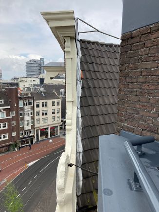 And a peek from the terrace to see how the house fronts are secured 