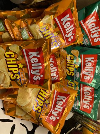 Crisps in paprika & salted flavour 